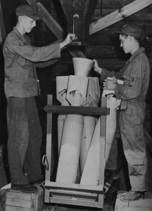 ammunition supply   practice bombs filler base supply